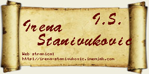 Irena Stanivuković vizit kartica